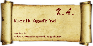Kuczik Agmánd névjegykártya